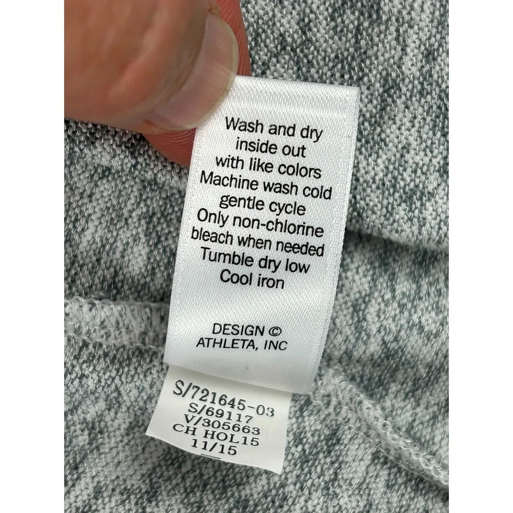 Athleta Wrap Cardigan Sweater Womens Heather Gray Yoga Open Front Pockets Sz: S